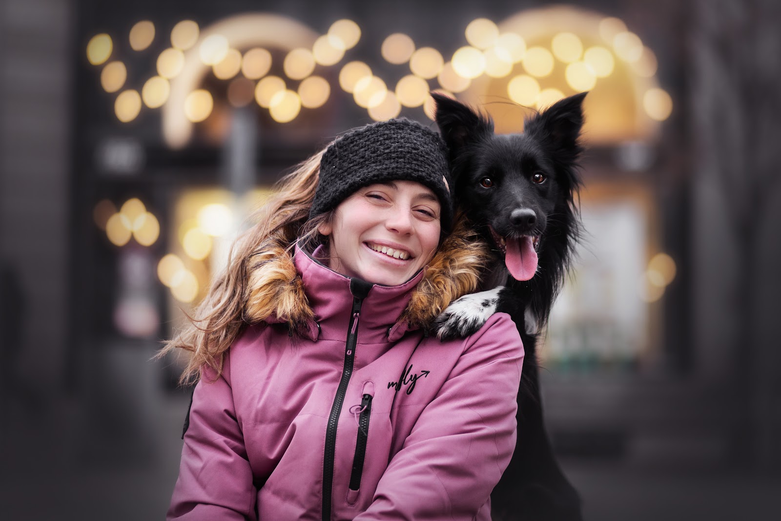 Roni and her dog in a quiet everyday moment